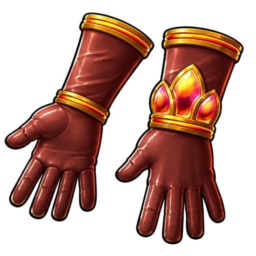Tier 5 red and gold gloves